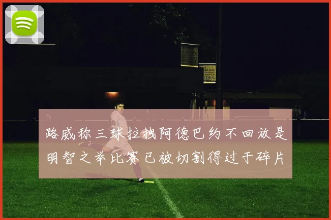 路威称三球拉拽阿德巴约不回放是明智之举比赛已被切割得过于碎片化